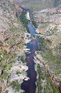 Kouga River running through Skilderkrantz